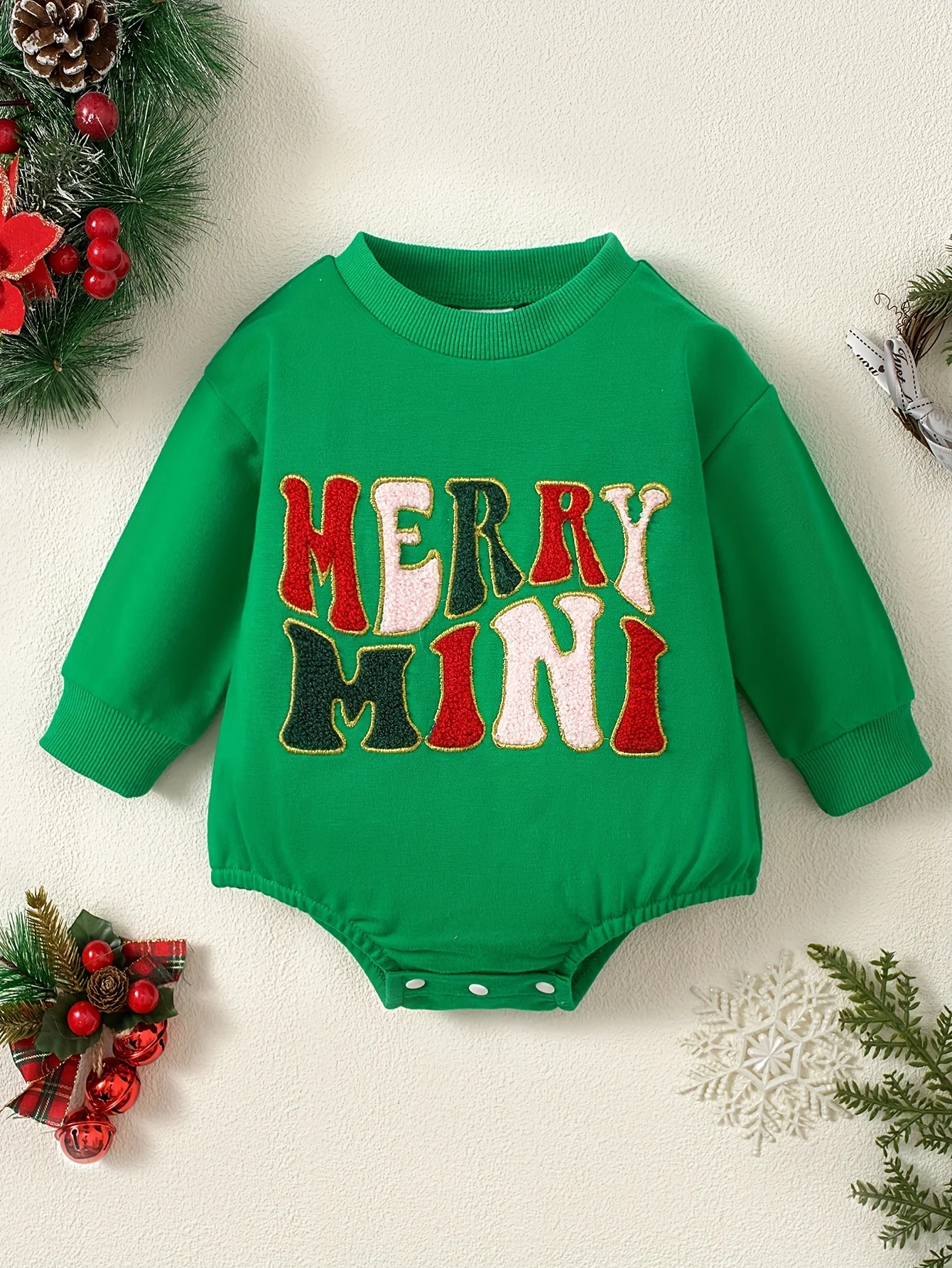 

Модный комбинезон-боди с вышивкой в виде букв и треугольников для девочек, с длинным рукавом, из хлопка