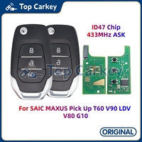 TopCarkey Original OEM Remote Key Fob ID47 Chip 433MHz for SAIC MAXUS Pick Up T60 V90 LDV V80 G10