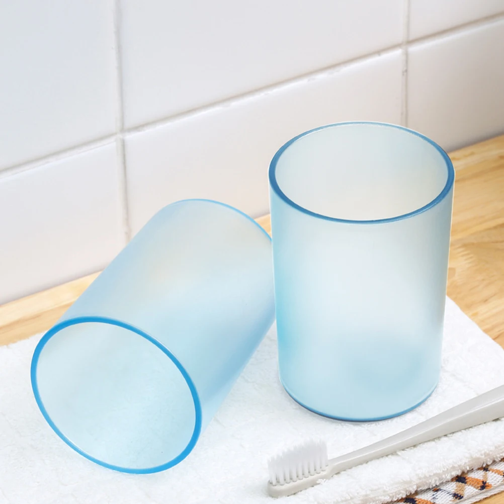 

4pcs Toothbrush Cups Reusable Plastic Bathroom Supplies Mouthwash Drinking Tumbler Brush Container Cold Water Cup Multi-Purpose