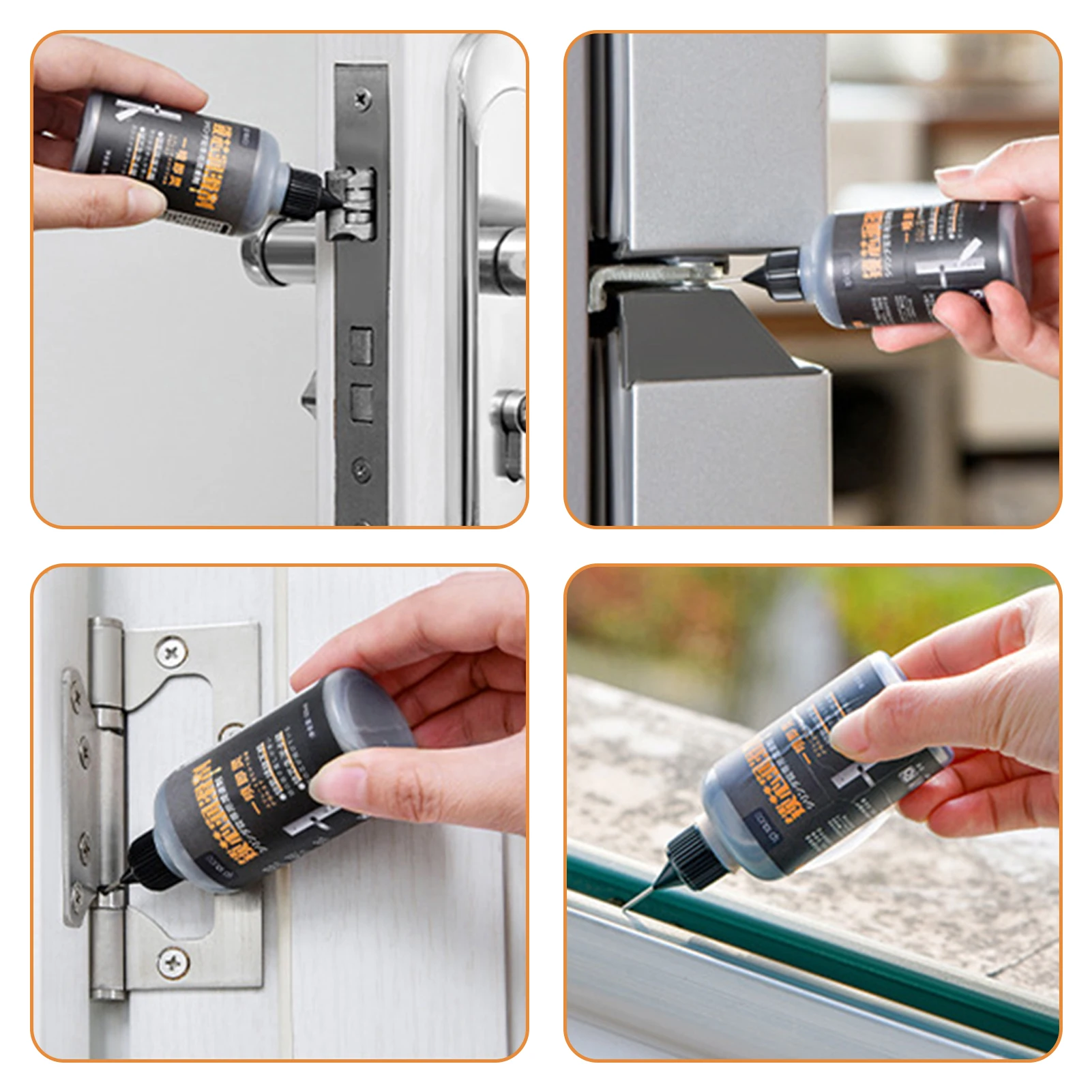 Poudres lubrifiantes pour portes coulissantes et portes de garage, lubrifiant en 2,4 à usages multiples, serrures coincées