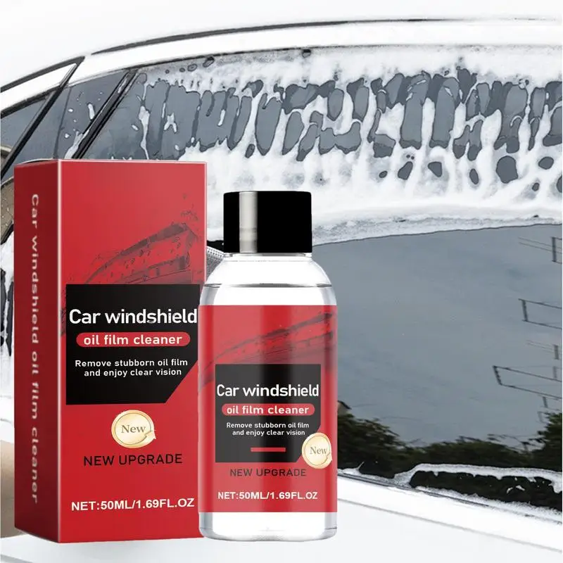 

Car Glass Oil Window Cleaner Waterproof Car Windshield Cleaner Liquid 50ml Safe Stain Remover Agent For Clear View Protection