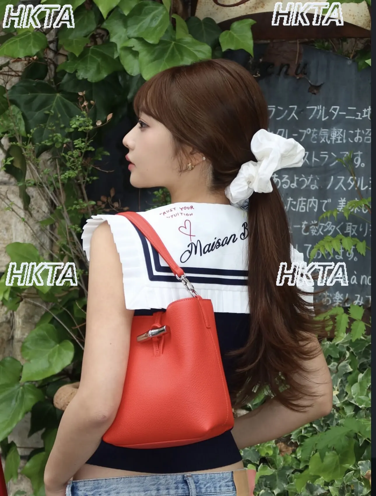 Japanese Style Summer New Preppy Style Contrast Color Pleated Navy Lapel Knitting Tshirt Vest Women's Silm Stretch T-shirt Tops