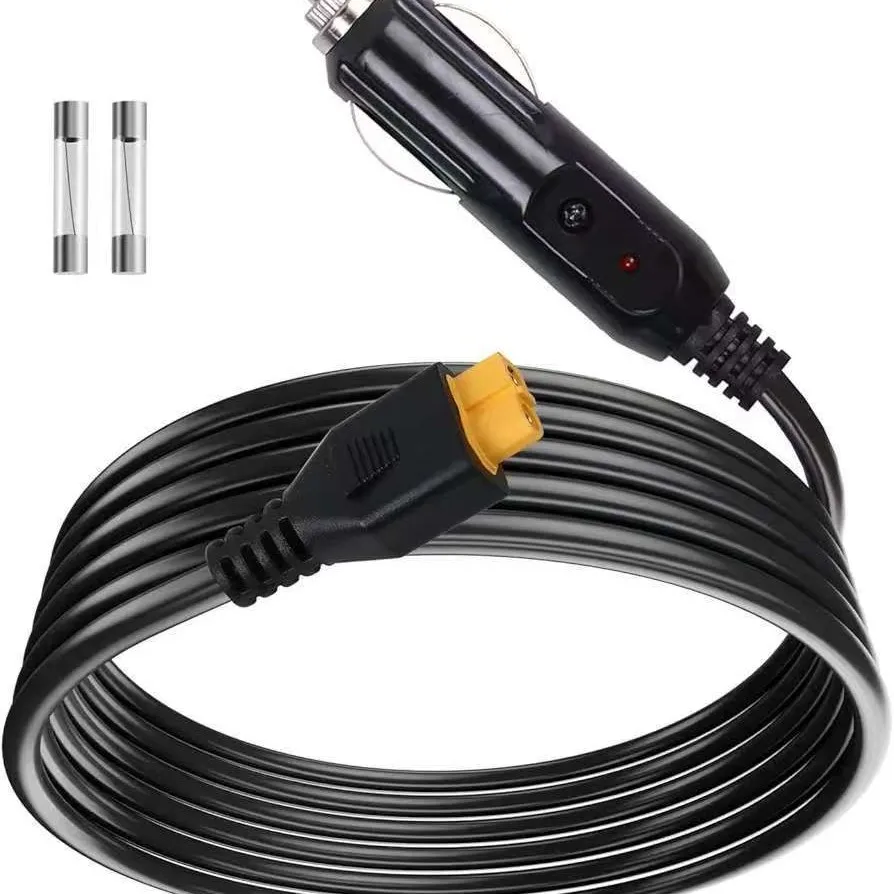 18AWG Car Socket To For-XT60 Female Connector Cable 3m-Extension Compatible With For Solar Generators And Automotive Device