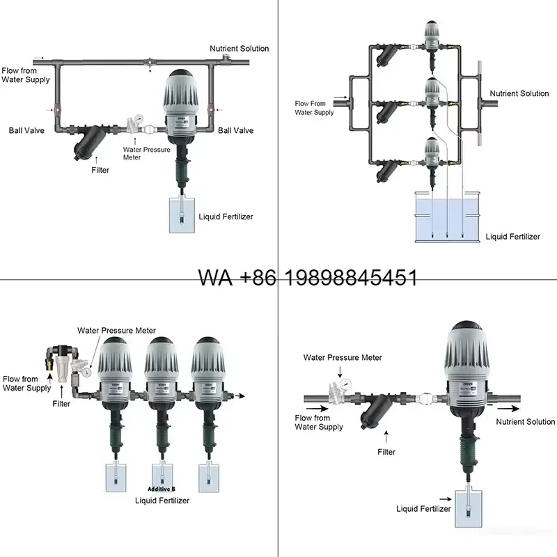 Wmwmnu Automatic Irrigation Equipment Proportional Fertilizer Applicator Dosing Pump Doser for Agriculture System