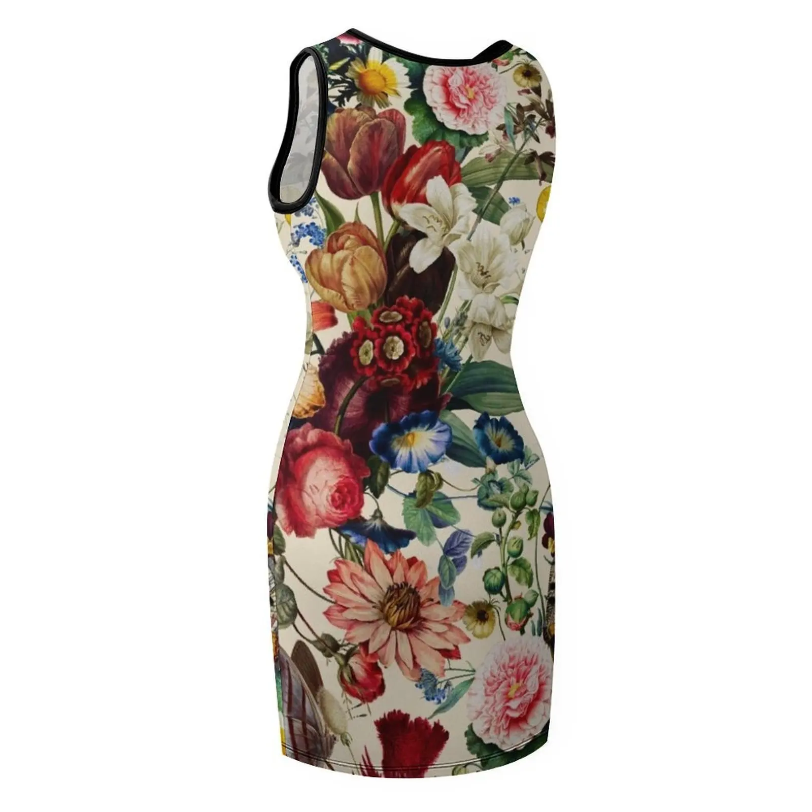 فستان صيفي بدون أكمام من Flower Garden Serenade فساتين نسائية صيفية فاخرة فساتين نسائية للحفلات الراقصة #5