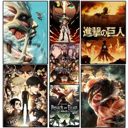 Cartoon Anime Attack on Titan Canvas Painting Wall Art Pictures Prints Poster Wall Bar Cafe Kid Room Home Decoration Painting