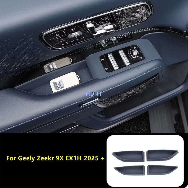 For Geely Zeekr 9X EX1H 2025 + Car Styling Door Handle Organizer Tray Cover Groove Mat Storage Box Accessories Interior Sticker