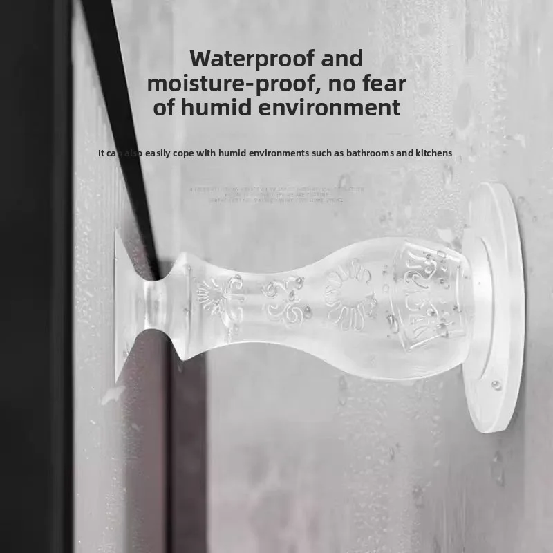 سدادة باب سيليكون صامتة مضادة للاصطدام وسادة توقف الباب ممتص الصدمات حماية الجدار بدون ثقب ممتص صدمات الجدار تحسين المنزل