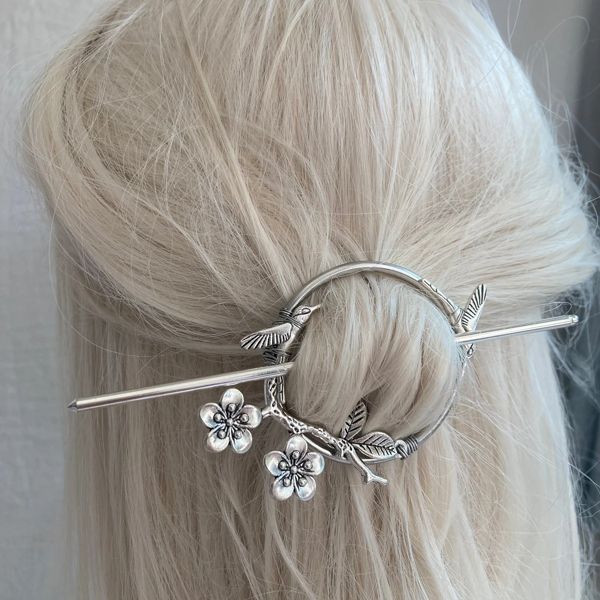 Boho Metal Branches Hair Pin Barrette Haircomb Woodland Clip with Moon Deer Antlers Witch Hairclip Pagan Elf Hair Jewelry