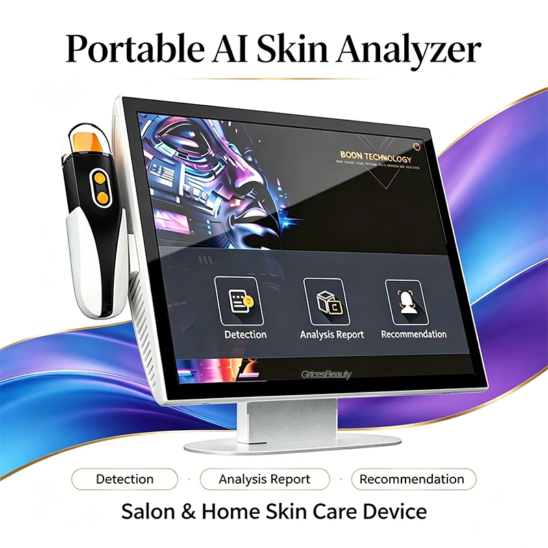 Touch AI Skin Analyzer Auto Generate Skin Test Report 8 Million Pixel 1600*1200 Resolution Skin Detector Beauty Salon Equipment