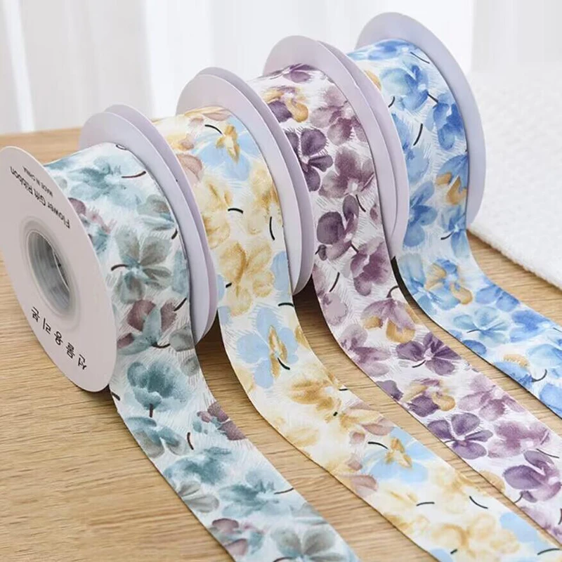 9 Yards 25MM 40MM Flower Ribbon DIY Handmade Materials Headdress Hair For Bows Crafts Clothing Accessories Gift Wrap Packing