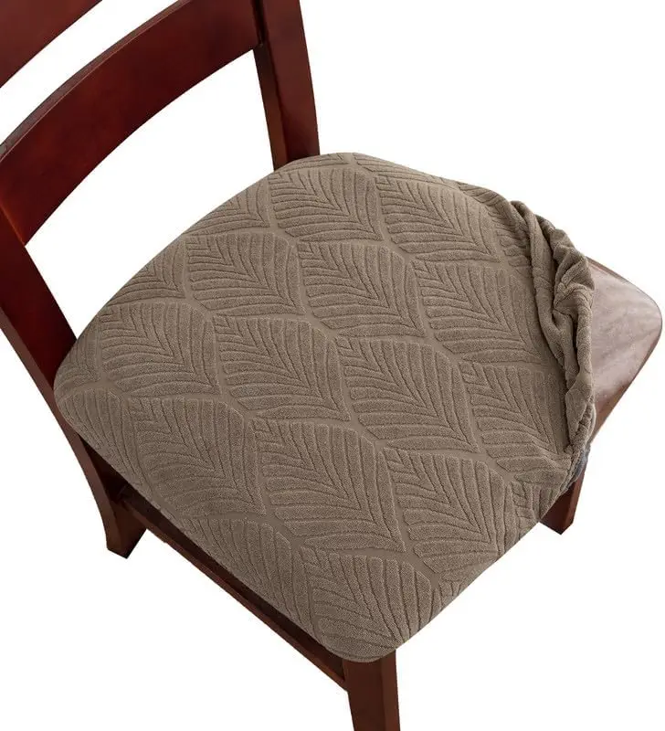 

Waterproof Dining Room Chair Cover Set Of 4, Stretch Jacquard Seat Covers For Dining Room Chairs, Kitchen Parsons Chair Covers