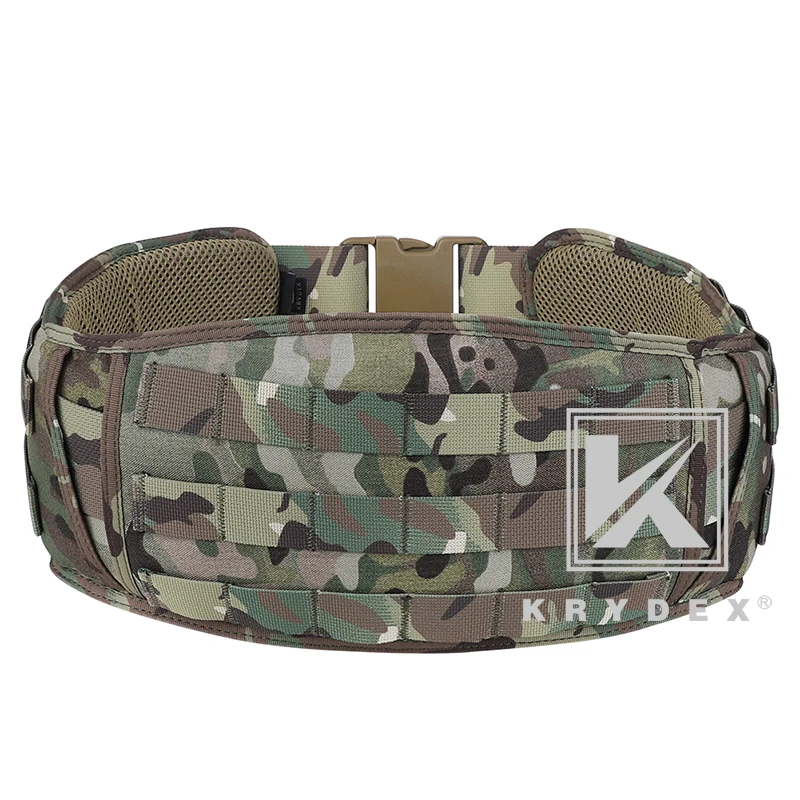 KRYDEX Tactical Padded MC MOLLE System Waist Belt Shooting Airsoft Combat Multi Function Quick Release
