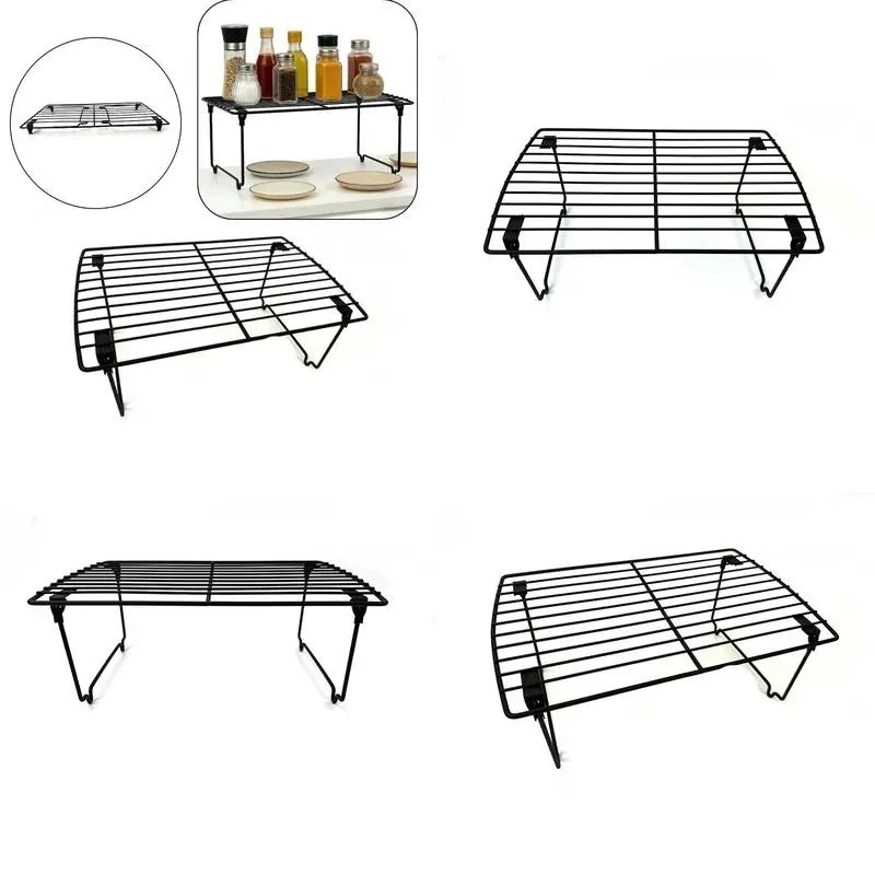 foldable wrought iron kitchen storage rack multifunctional kitchen seasoning tray layered rack