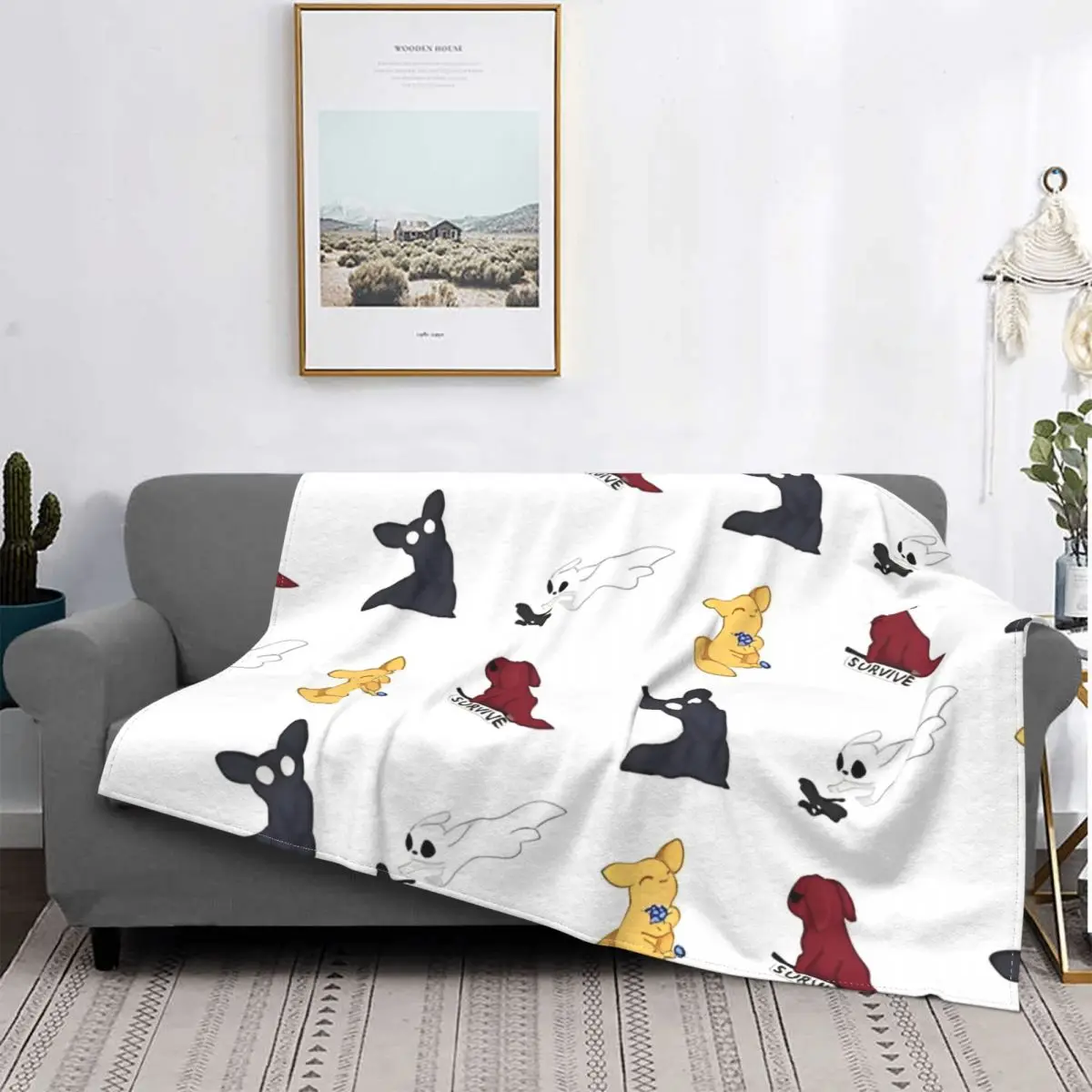 Rain World Slugcats Game Blanket Coral Fleece Plush Winter Multi-function Lightweight Throw Blankets for Home Car Quilt