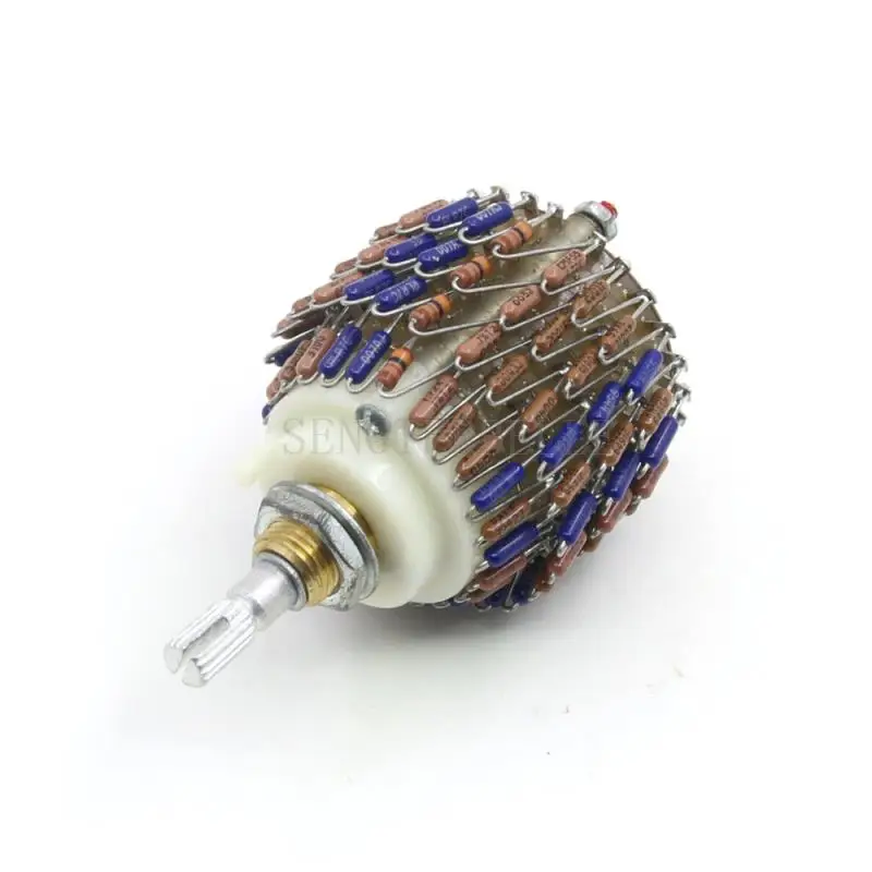 New 24 Steps 4 ChannelsBalance Volume Potentiometer 10K 50K 100K With Vishay Dale Resistors