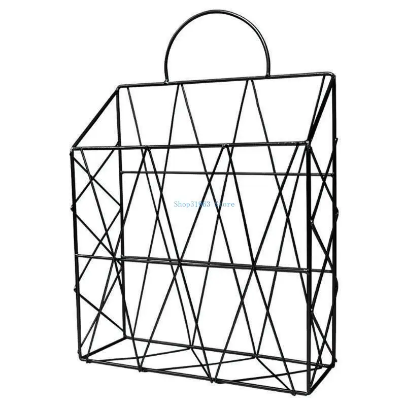 L4MA Многофункциональный Hollow-Out Wall Metal Metal Magaze File Book Book Holder Ratch
