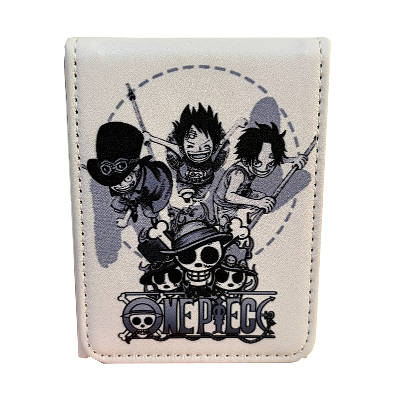 Caja de Almacenamiento de Cartas de One Piece, Luffy, Roronoa Zoro, PTCG, OPCG, Ace, Tres Hermanos, Caja de Protección de Cartas Coleccionables de Cuero, Regalo, Juguete