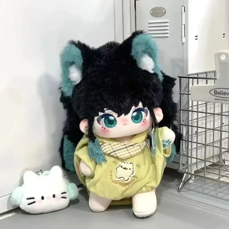 20 см Demon Slayer Tokitou Muichirou, плюшевые хлопковые игрушки, мягкое платье, кукла, уши, реквизит для косплея, фанаты, рождественские подарки на рождение