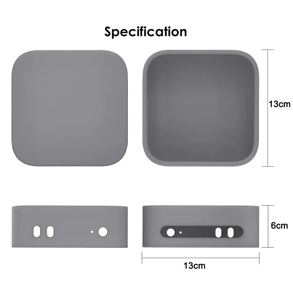 For Apple Mac Mini M4 Console Case Silicone Host Protective Cover Host Case Drop Proof All-wrap Protective Cover Anti-drop Case