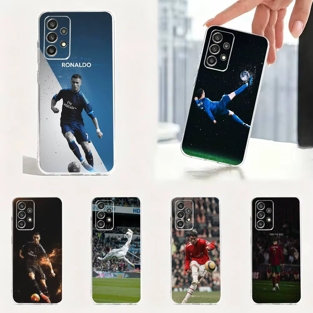 Dominant Ronaldo on Field  Phone Case For Samsung Clear Soft TPU Case S25,S24,S21,S22,S23,S30,Ultra,S20,Plus
