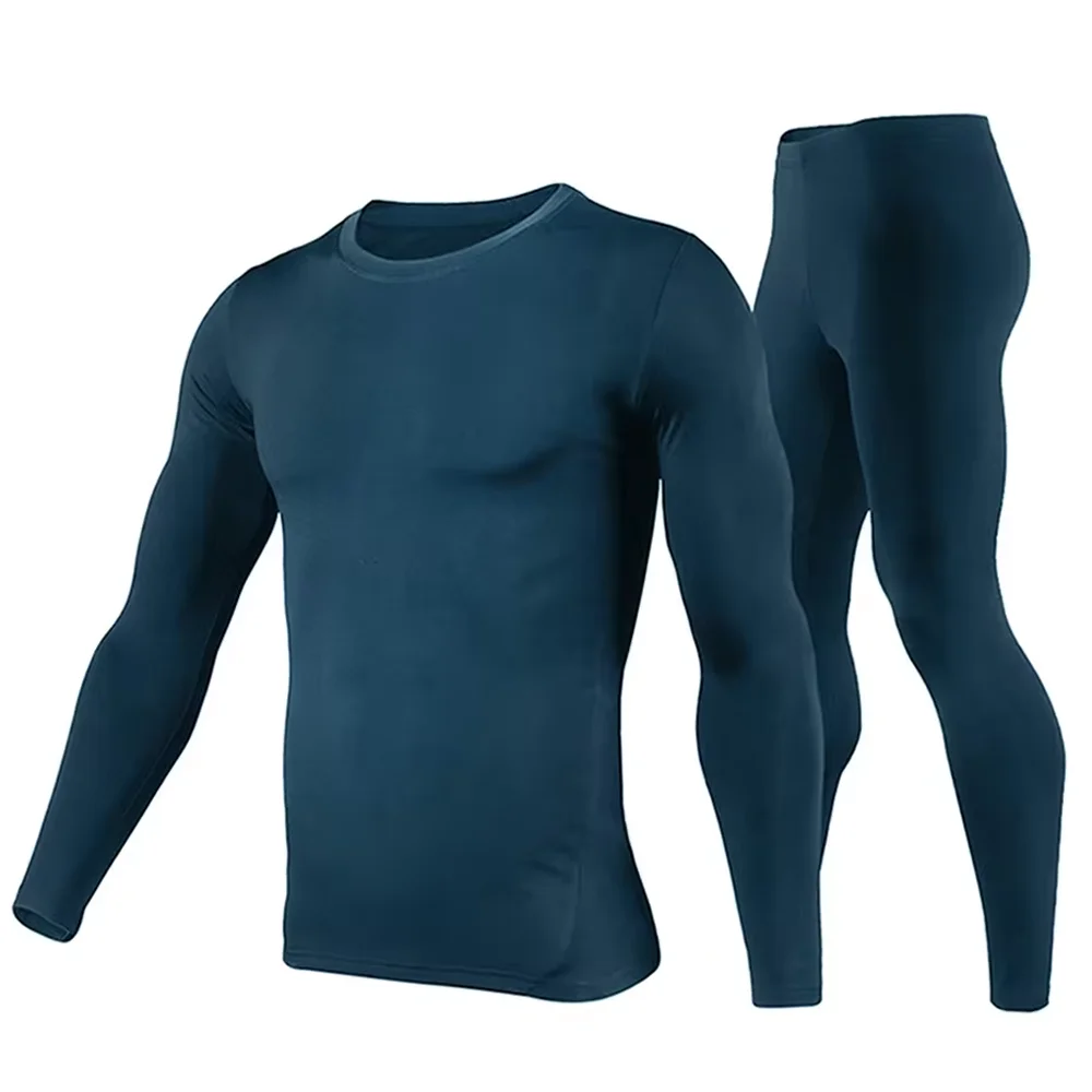 CLEARANCE Men's Fleece Lined Thermal Underwear Set Motorcycle Skiing Base Layer Winter Warm Long Johns Shirts & Tops Bottom Suit