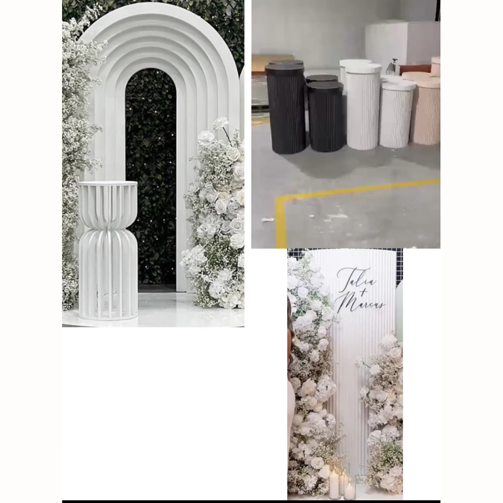 

4pcs Party Events decoration white pvc arch outdoor wholesale wedding round Rectangle backdrop