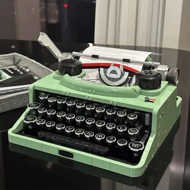 

Ideas Classic Retro Typewriter Building Blocks Home Decoration Display Model Assemble Bricks Toy Birthday Gift For Adult Kid Boy