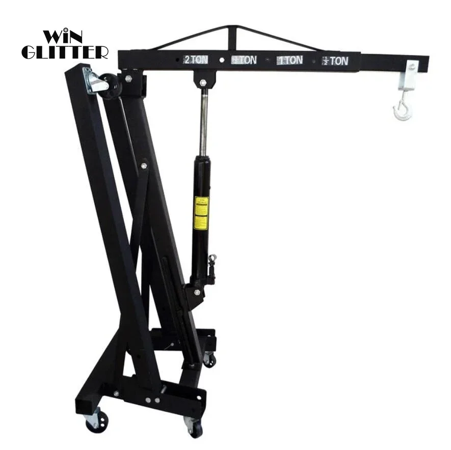 2ton heavy duty foldable hydraulic lifter small shop crane jack for engine