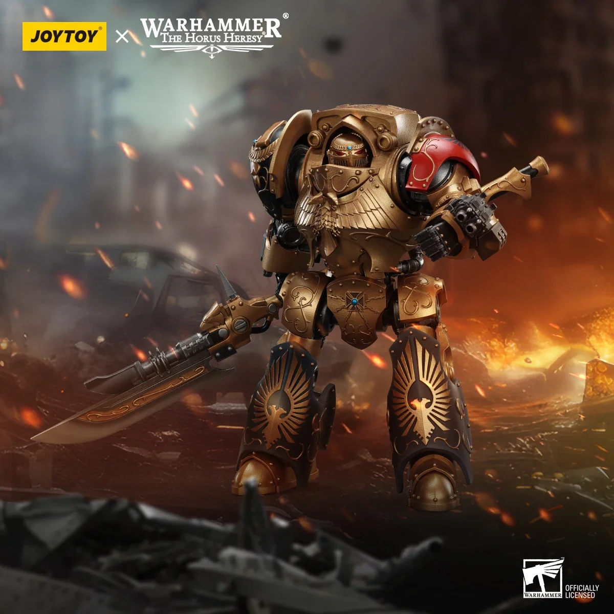 Przedsprzedaż JOYTOY figurka Warhammer Legio Custodes konwerter-Achillus Dreadnought 1:18 Mecha Model chłopcy zabawki Warhammer Doll