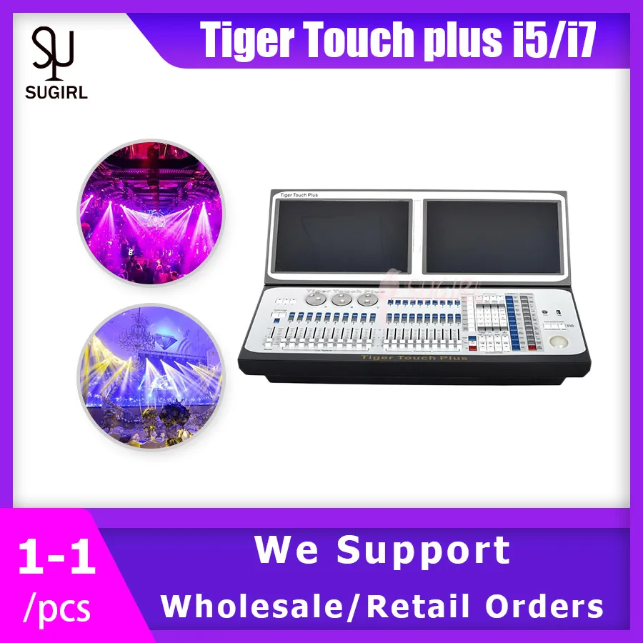 

Tiger Touch Plus консоль Dmx512, двойная консоль, Tiger Plus Lighting, Dmx Core i5 ЦП, 120 Гбит/с SSD-диджея с Flycase экраном, проектор для сцены