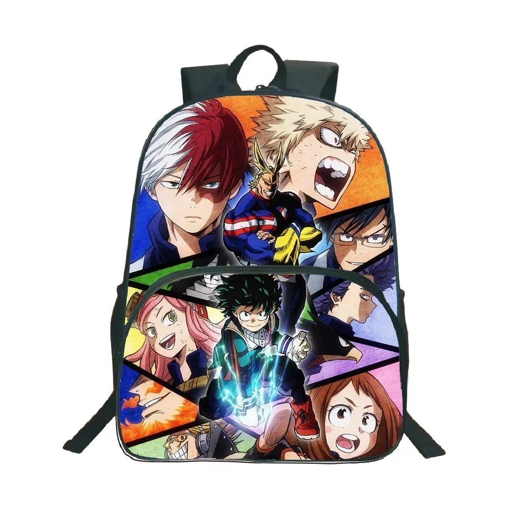 Школьный рюкзак My Hero Academia с передним карманом, школьные сумки с героями мультфильмов и аниме для мальчиков и девочек, студенческие рюкзаки большой вместимости