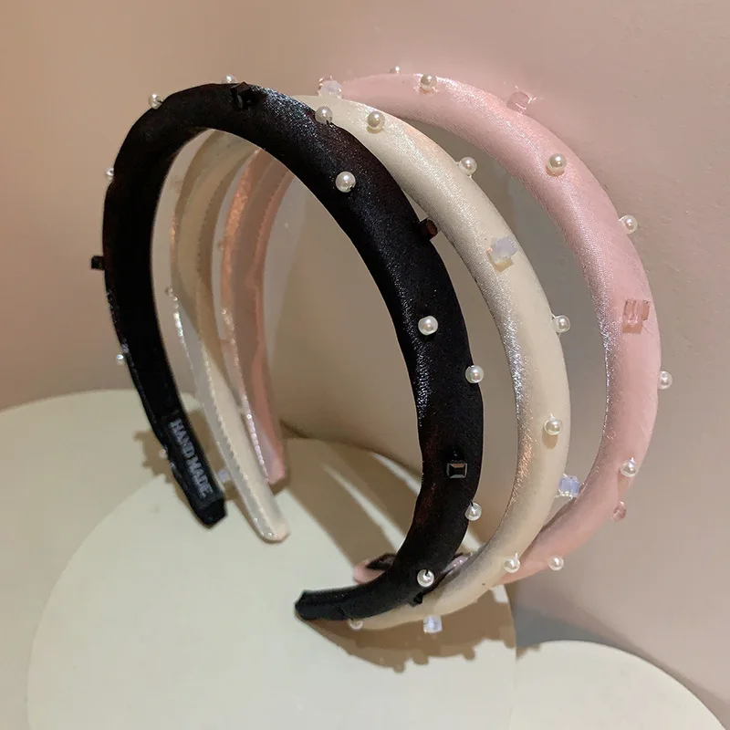 أربطة شعر للفتيات لؤلؤية غير قابلة للانزلاق، أربطة شعر على شكل جمجمة عالية، أربطة شعر للمكياج، إكسسوارات شعر للفتيات للتسوق