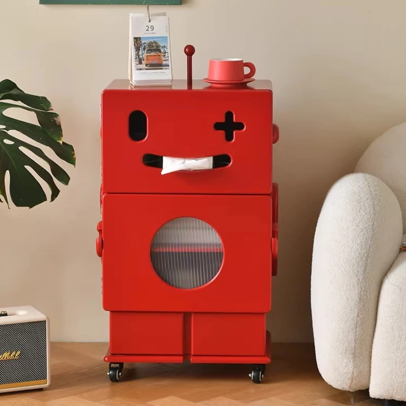 Modern robot side table, corner table, sofa sideboard, storage storage, bedside table, creative art display cabinet, decorative