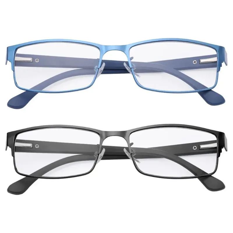 Fashion Business Reading Glasses Men's Vision Care Glasses Titanium Alloy Frame Male Hyperopia Presbyopia Prescription Glasses