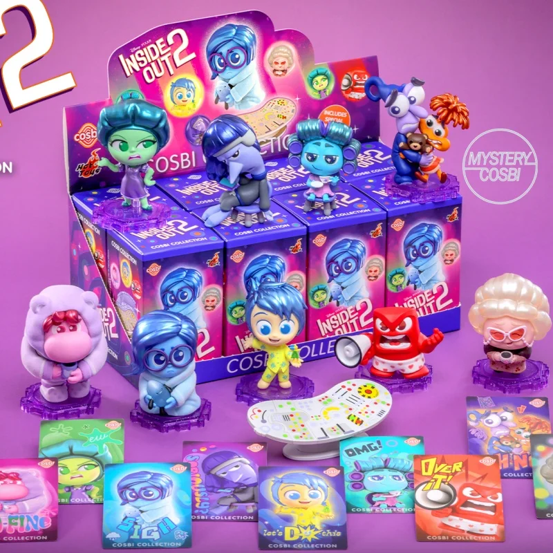 

Hot Toys Pixar Inside Out 2 Cosbi 2.0 Blind Box Figure Joy Sadness Anger Disgust Collectible Figurine Doll Holiday Birthday Gift