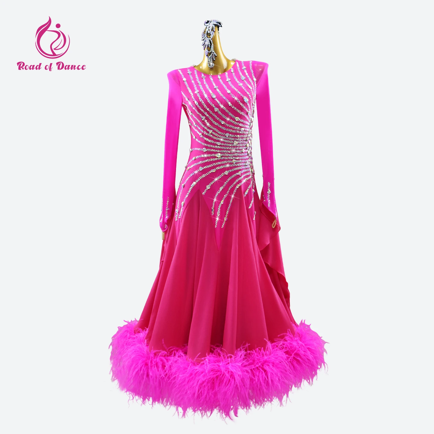 فستان رقص حديث بدلة الفالس مثير للفتيات الصغيرات أطقم مسرح فالسا زي الفلامنكو الطويل 2025 ملعب حفلة موسيقية مسائية ملابس الرقص الكورية #1