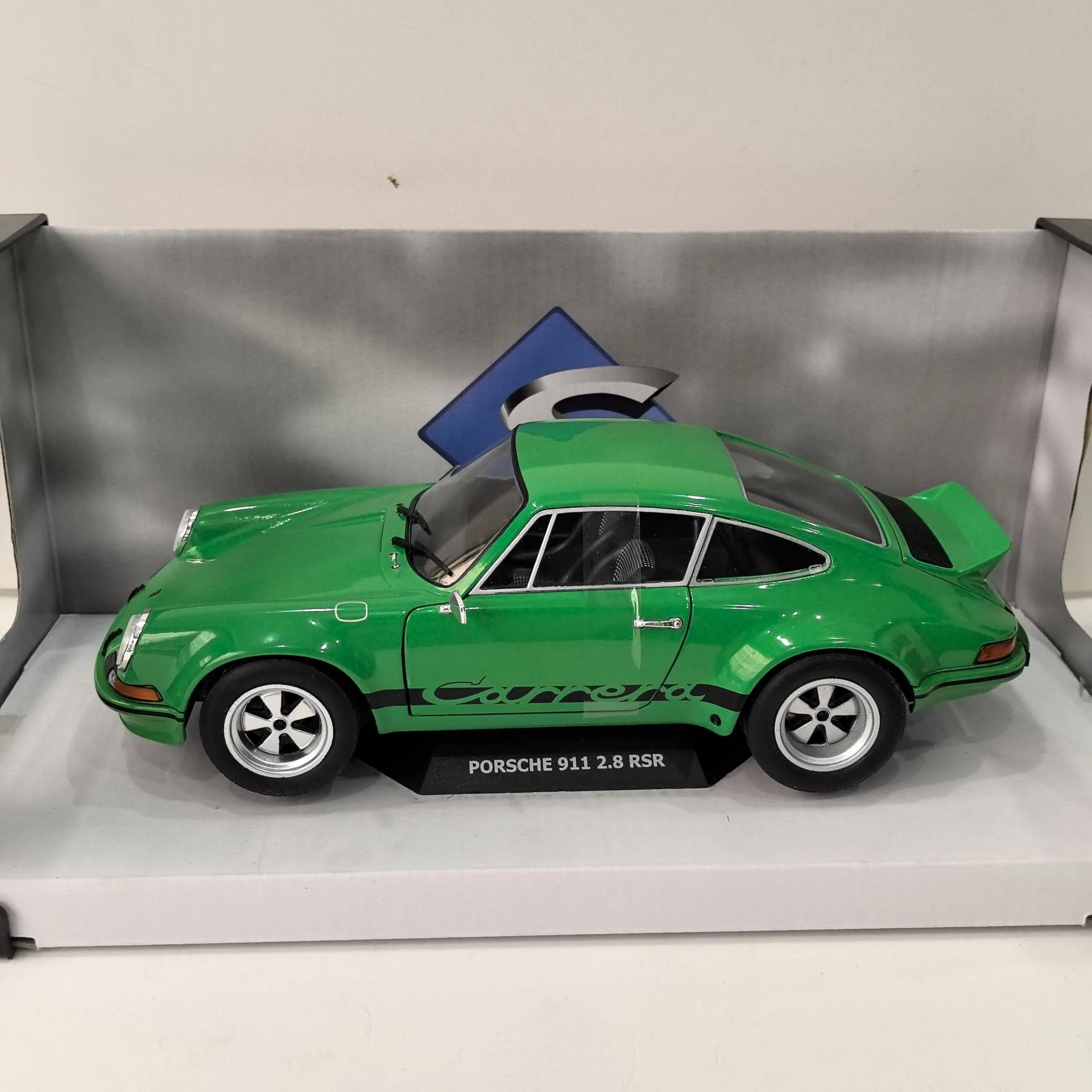 دييكاست سوليدو 1/18 مقياس بورش 911 RSR 2.8 1973 بورش سبيكة سيارة نموذج تحصيل لعبة هدية تذكارية عرض حلية