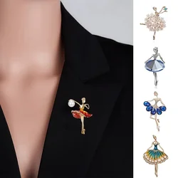 Dancing Girls Brooches Pins For Women Wings Angel Girl Lapel Pins Fashion Wedding Jewelry Decorative Suit Clothing Brooch Badges