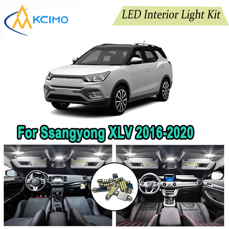 

Canbus LED Kit Interior Light Bulbs For Ssangyong XLV 2016-2020，Door Lights Super Bright Light Set Easy Install