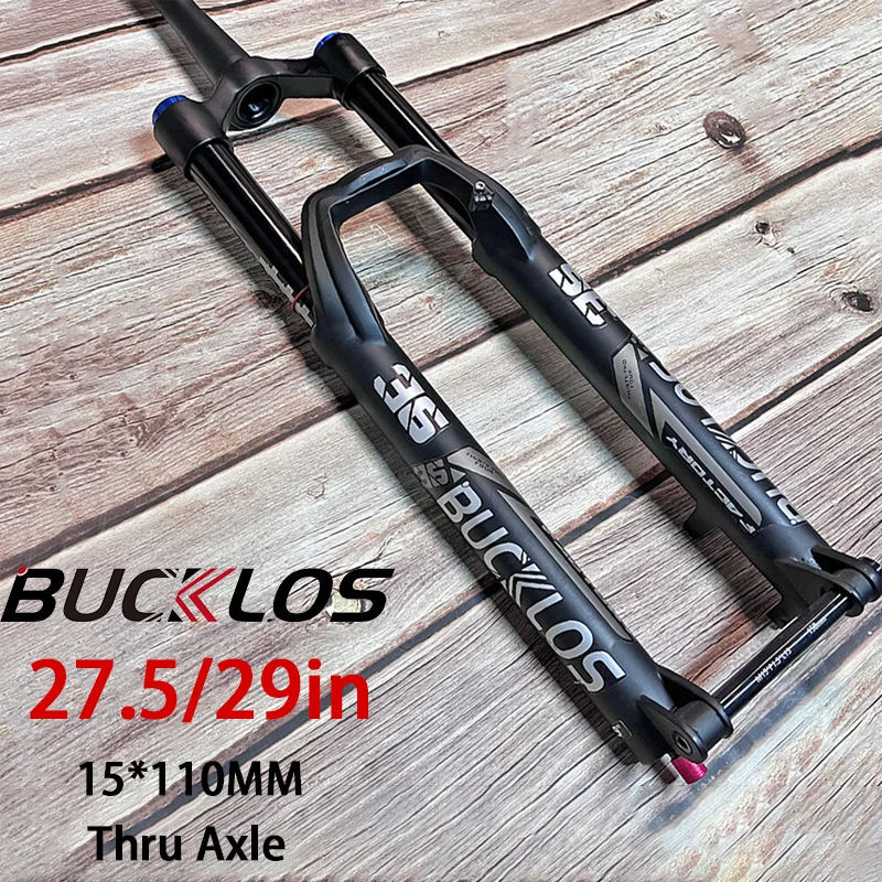 

BUCKLOS 27,5/29 дюймов велосипедная вилка для электровелосипеда 160 мм дорожная вилка с пневматической подвеской 15*110 мм коническая трубка MTB горная подвеска вилки