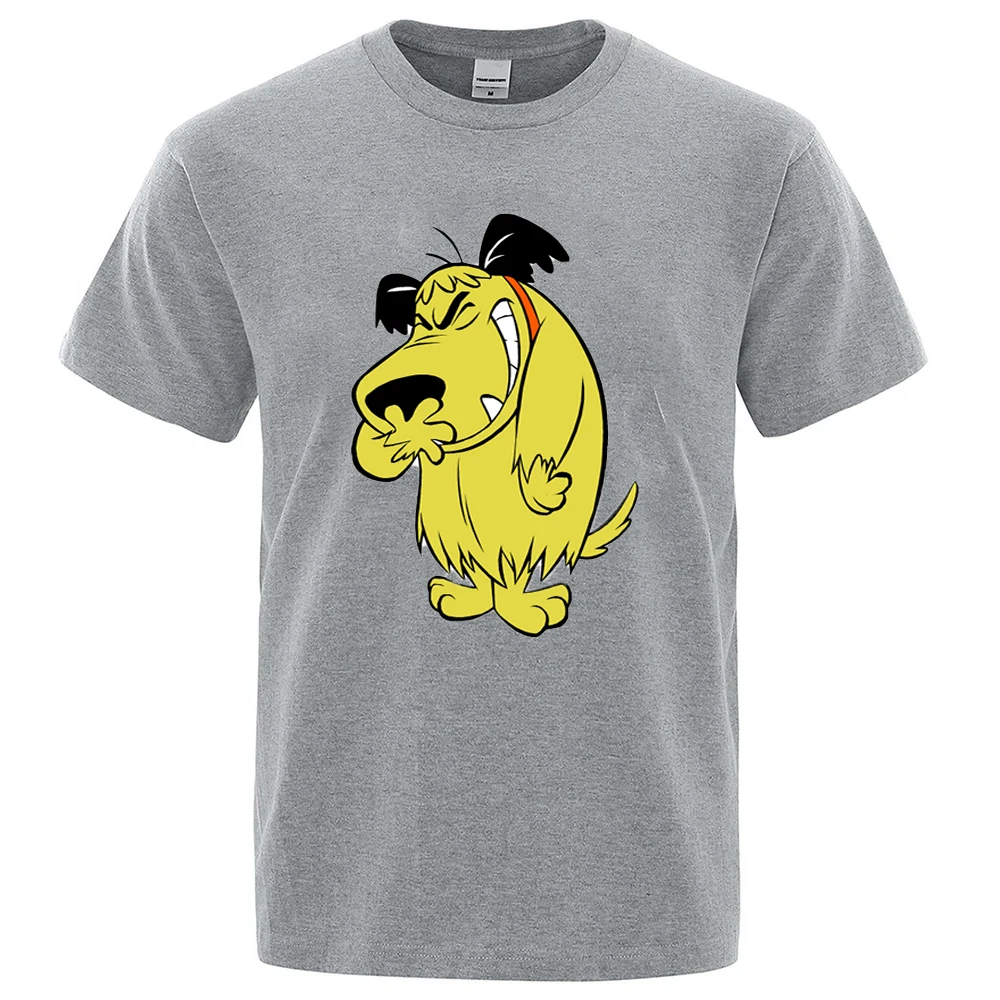 Muttley T shirt Cartoon Funny Cotton Laughing Dog Humor Hihi Heehee Haha Fashion Street T-shirt Men Brand Tee Shirt