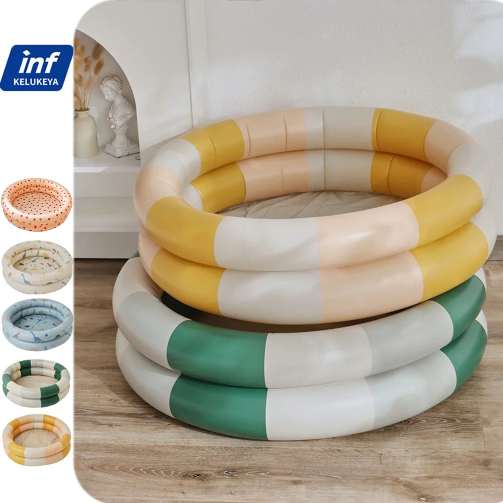 سميكة الكرتون الرجعية مخطط حمام سباحة قابل للنفخ حمام سباحة للأطفال المياه العائمة وسادة هوائية كرة المحيط بركة للأطفال #2