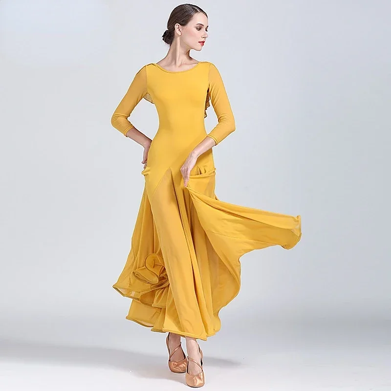 Ballroom Dance Dress Woman Modern Waltz Tango Dance Exercise Costume Standard Ballroom Dress Waltz Tango Foxtrot Competition