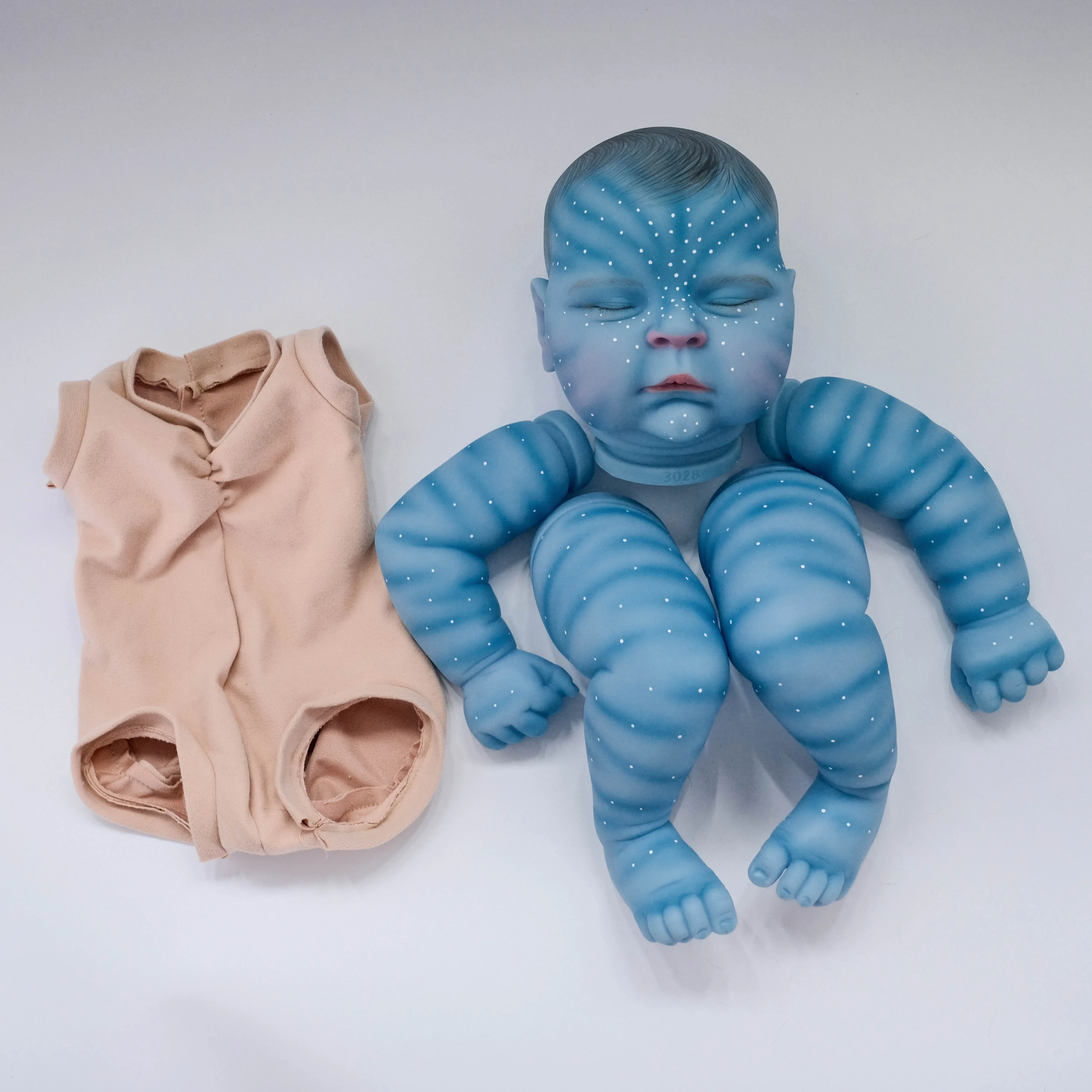NPK 19'' Handmade Unfinished Doll Parts DIY Peaches  Version Already Painted Baby Kit
