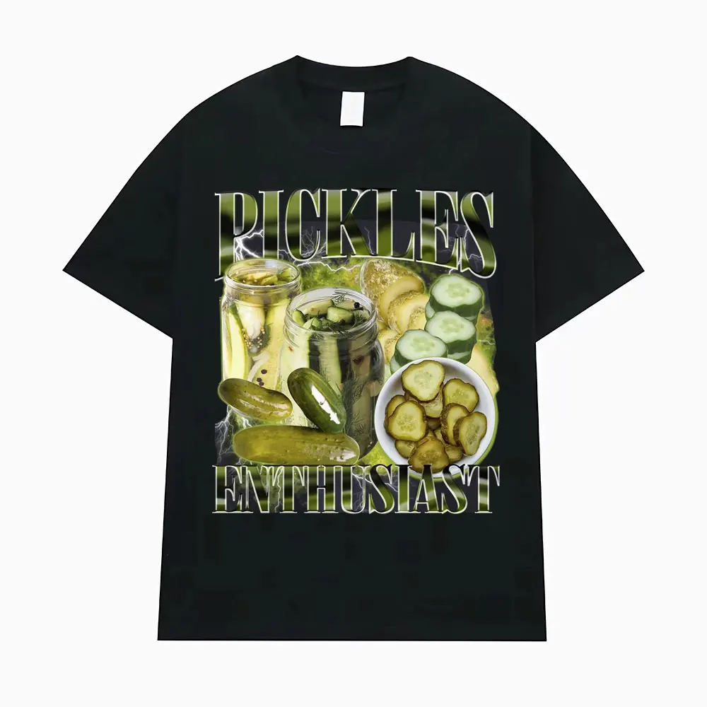 Vintage Pickle Enthusiast Funny Meme T Shirts Women Fashion Casual 90s Graphic T-shirt Tees Women T Shirt Aesthetic Clothes