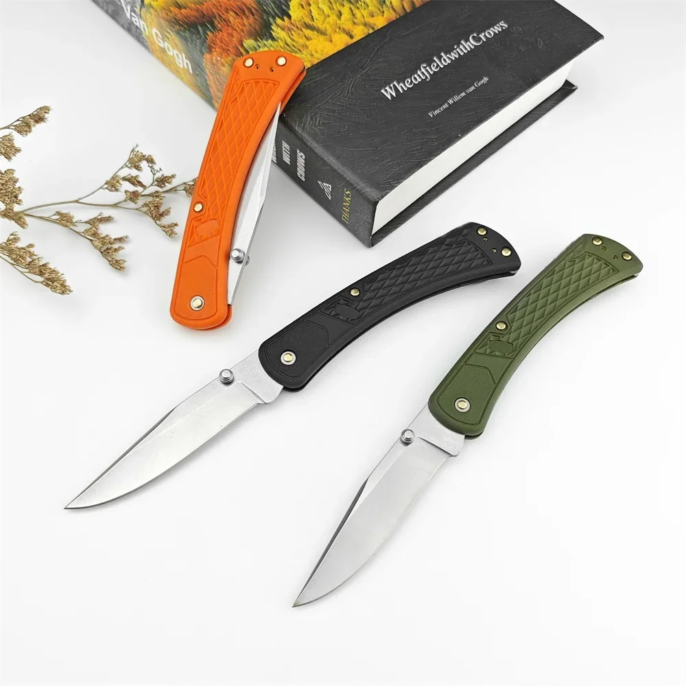 

Classics Pocket Select Folding Hunter Pocket Knife 440C Plain Blade, Nylon Fiber Handle Outdoor EDC Knives Camping Survival Tool