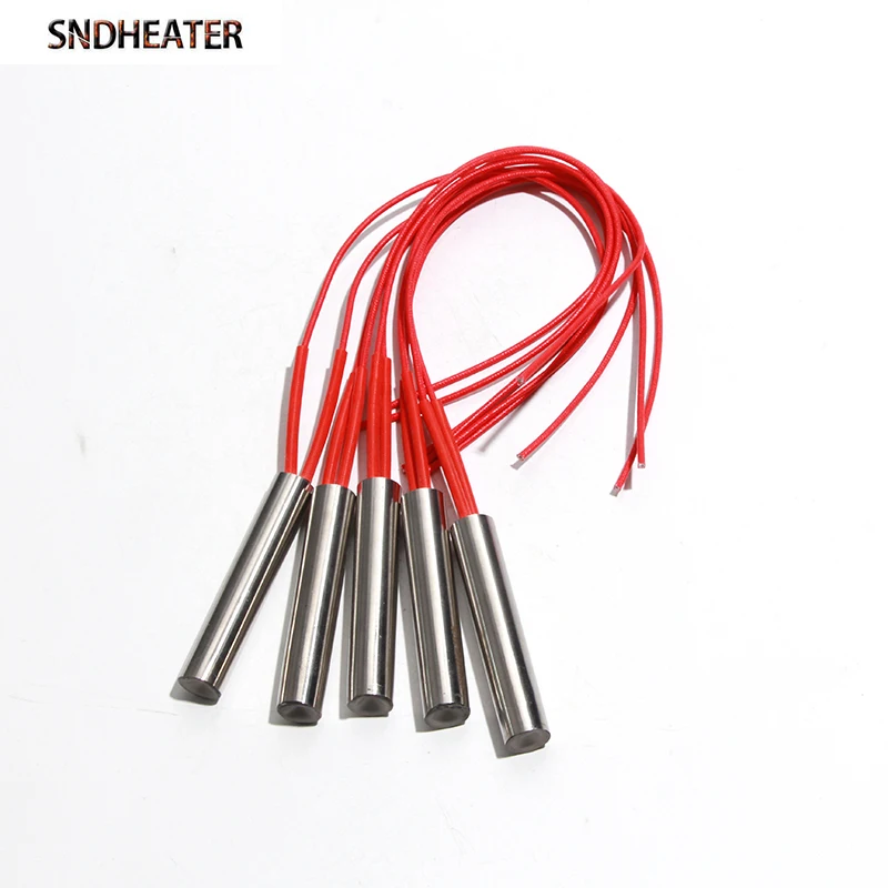 SNDHEATER 5pcs Electric Mould dry-burning Heat Pipe 201SS Cartridge Heater Resistance Element 8mmx 80-150mm 110V/220V 150W-300W