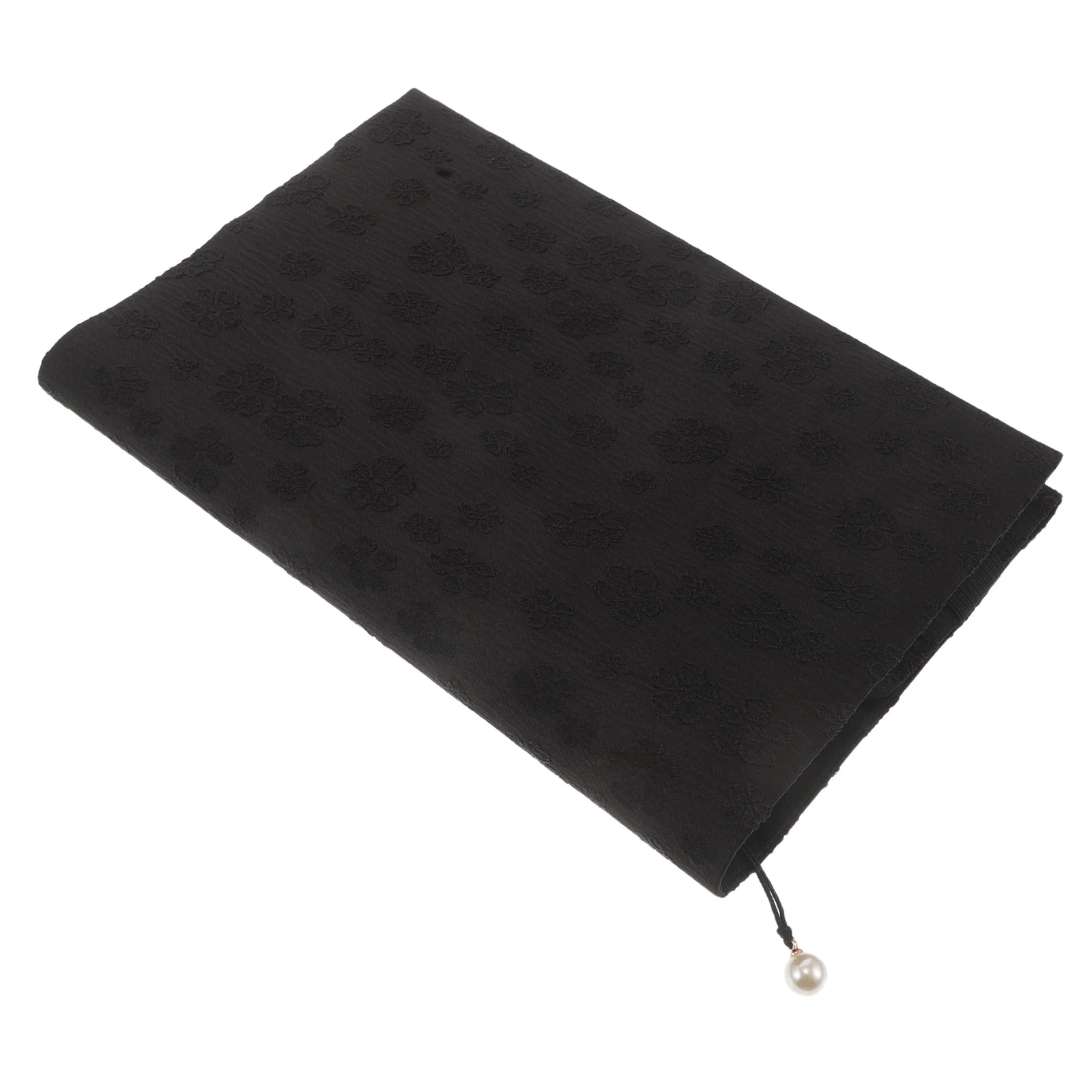 

Black A5 Fabric Book Sleeve Washable Protective Cover Cloth Notebook Case Dustproof Diary Sleeve for Travel Office School