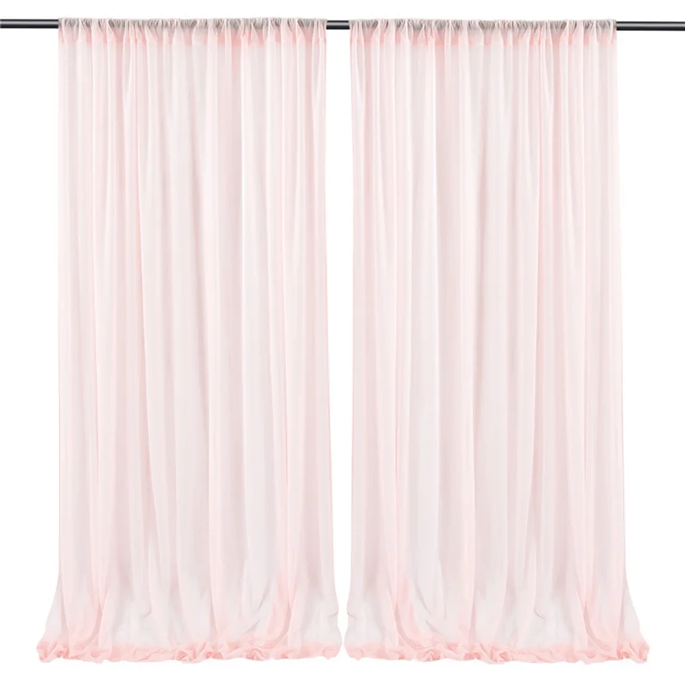 26 Color Birthday Backdrop Curtain Chiffon Fabric Outdoor Drapery for Wedding Party Curtains Photo Background Home Window Decor